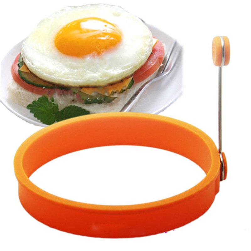 1PC Silicone Pancake Rings Fried Egg Mold Non-stick Kitchen Egg Cooking Tools Stars Heart Round Flower Shape Egg Mold OK 0283