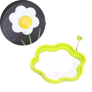 1PC Silicone Pancake Rings Fried Egg Mold Non-stick Kitchen Egg Cooking Tools Stars Heart Round Flower Shape Egg Mold OK 0283