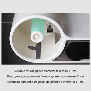 Baffect Bathroom Toilet Paper Holder Paper Tissue Box Plastic Toilet Dispenser Wall Mounted Roll Paper Storage Box Free Punching