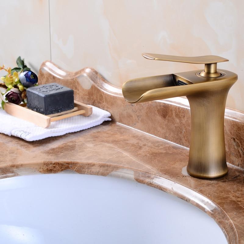 Basin Faucet Bathroom Sink Gold Faucet Single Handle Hole Faucet Basin Taps  Wash Hot Cold Mixer Tap Crane Grifo Lavabo