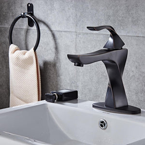 Basin Faucets Solid Brass Modern Bathroom Sink Faucet Single Handle Washbasin Hot Cold Mixer Water Tap Torneira