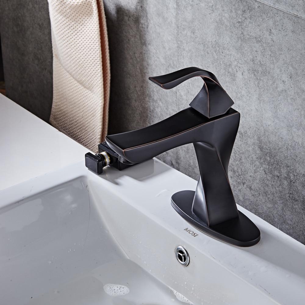 Basin Faucets Solid Brass Modern Bathroom Sink Faucet Single Handle Washbasin Hot Cold Mixer Water Tap Torneira