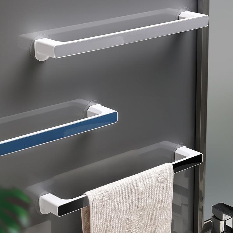 Bathroom Towel Storage Rack Toilet Perforated Towel Towel Storage Rack Wall-Mounted Bathroom Hook Kitchen Wipes Hanging Gadgets