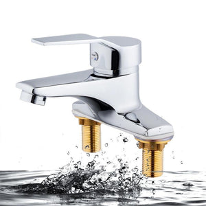 Copper Double Hole Installation Wash Basin Faucet Hot And Cold Water Faucet Sink Faucet Mixer Single Handle Water Sink Mixer Tap