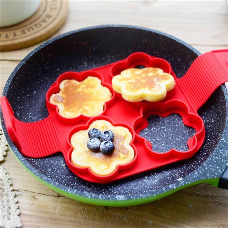 Egg Pancake Ring Nonstick Pancake Maker Mold Silicone Egg Cooker fried egg shaper Omelet Moulds for Kitchen Baking Accessories