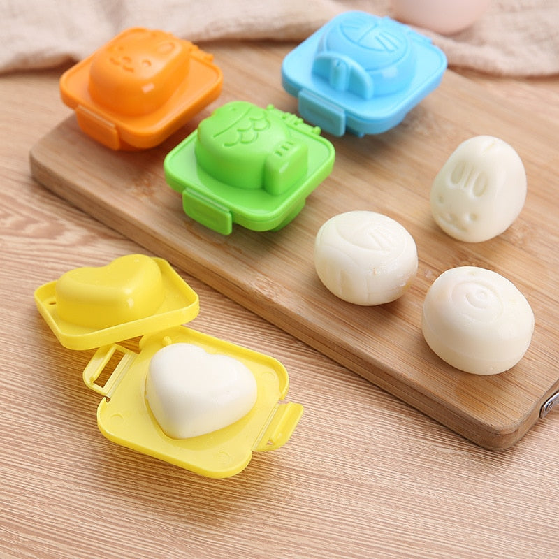 Egg mold Cute Cartoon Baby Rice Ball Mold 3D Egg Ring Bento Accessories Rabbit Bear Fish Egg Decorating Tool Kitchen Gadgets