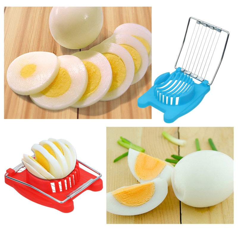 Multifunction Cut Kitchen Egg Slicer Sectioner Cutter Mold Flower Edges New High Quality Kitchen Accessories Egg Shaper 3 Colors