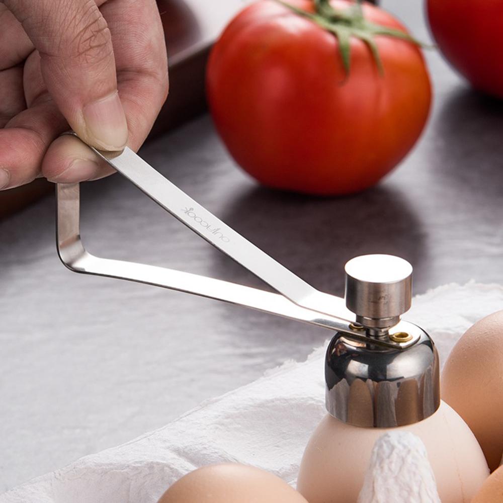 New Practical Metal Egg Scissors Egg Topper Cutter Shell Opener Stainless Steel Boiled Raw Egg Open Creative Kitchen Tools Set