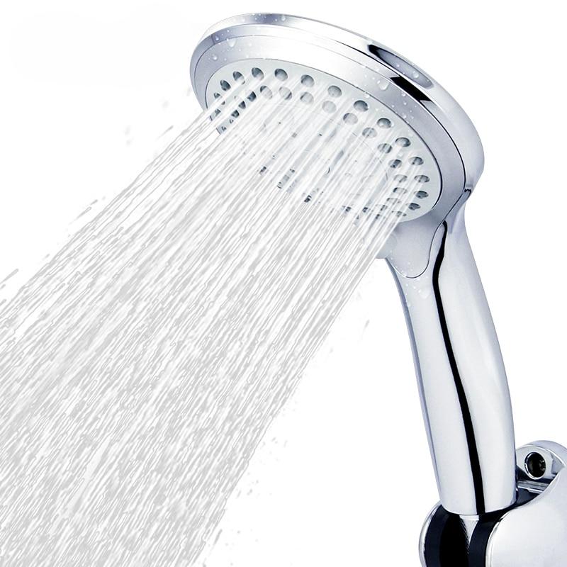 5 modes ABS plastic Bathroom shower head big panel round Chrome rain head Water saver Classic design G1/2 rain showerhead