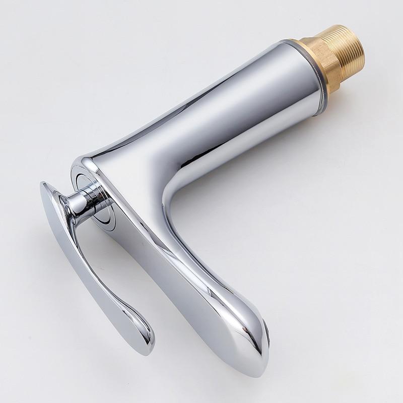 Basin Faucets Elegant Bathroom Faucet Hot and Cold Water Basin Mixer Tap Chrome Finish Brass Toilet Sink Water Crane