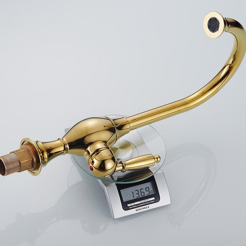 Basin Faucets Gold Single Handle Basin Tap Single Hole Handle Swivel 360 Degree Water Mixer Tap Bathroom Faucets