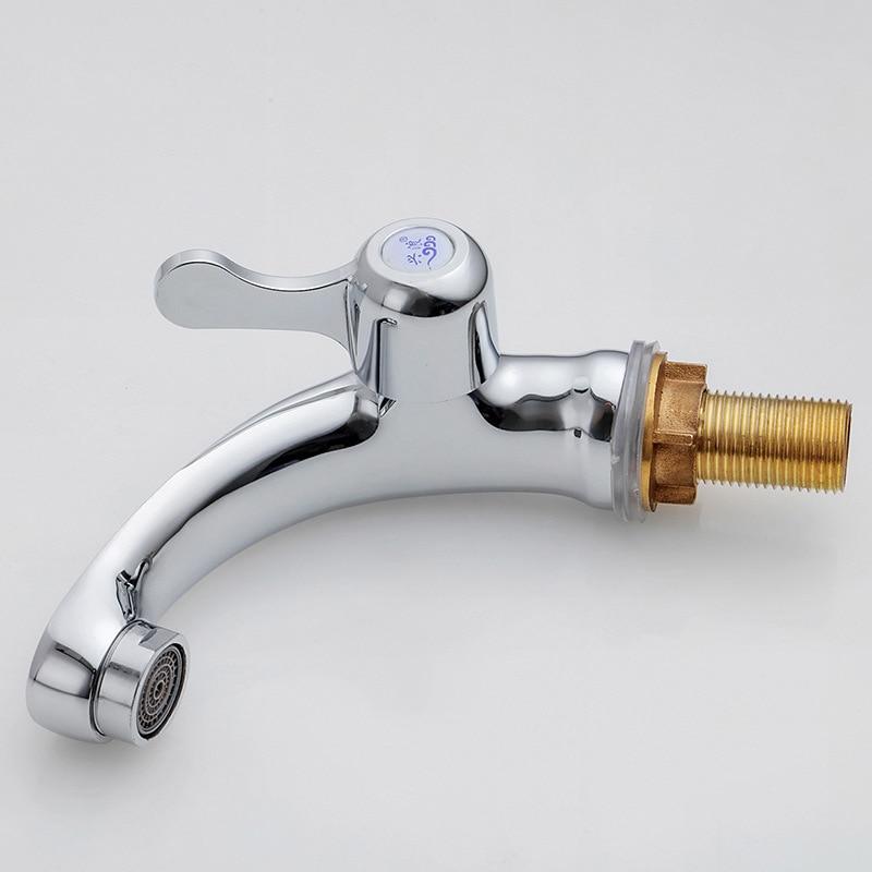 Bathroom Basin Faucet Cold Water Tap With Single Spout & Handle Copper Valve Core Copper Edge Open Basin Faucet