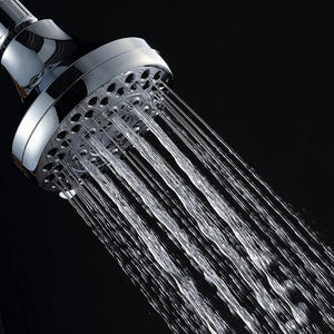 Shower Head High Pressure 4 Inch 5-setting Adjustable Shower Head Rainfall Rain Shower Head Bathroom Powerful Shower Head