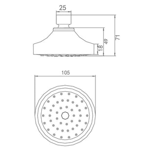 Shower Head High Pressure Air-Injection Rainfall Adjustable Fixed Showerheads Anti-Clog Rain Showerhead Chrome Shower Head