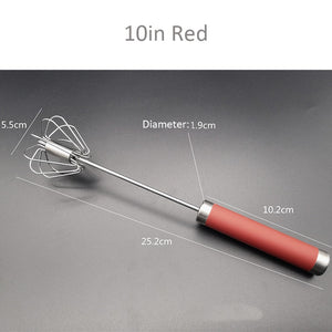 Semi-automatic Egg Beater 304 Stainless Steel Egg Whisk Manual Hand Mixer Self Turning Egg Stirrer Kitchen Accessories Egg Tools