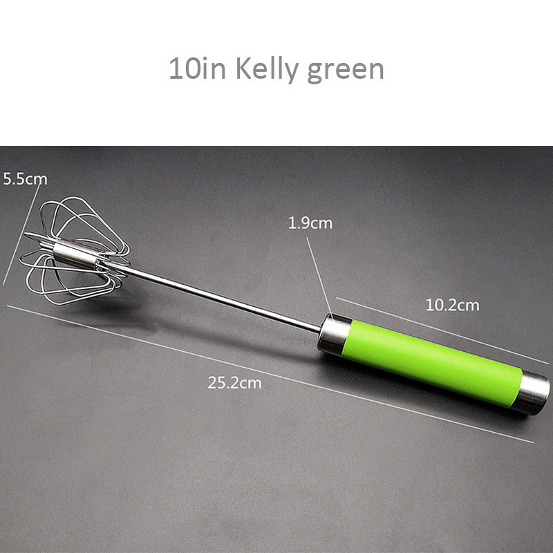 Semi-automatic Egg Beater 304 Stainless Steel Egg Whisk Manual Hand Mixer Self Turning Egg Stirrer Kitchen Accessories Egg Tools