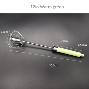 Semi-automatic Egg Beater 304 Stainless Steel Egg Whisk Manual Hand Mixer Self Turning Egg Stirrer Kitchen Accessories Egg Tools