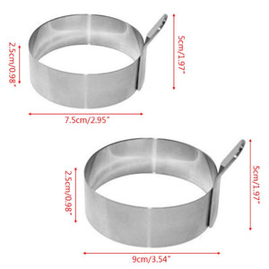 Stainless Steel Egg Mold 7.5/9cm Fried Egg Ring Pancake Mould Egg Mold Cooking Kitchen Accessories Gadget Tool 2 Sizes